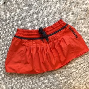Lululemon Run Revitalize run tennis Skirt Skort alarmingly RED  - 8